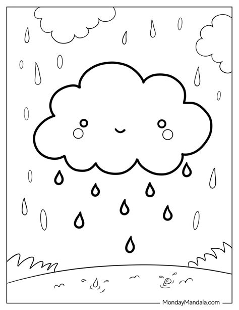 Raindrops Raindrop Printable Coloring Rain Drops Pages Templates ...
