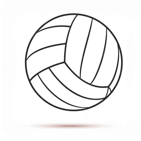 Premium Vector | A black and white drawing of a volleyball with a black ...