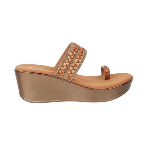 Buy Mochi Women Antique-Gold Casual Slip Ons Online | SKU: 35-5024-28 ...