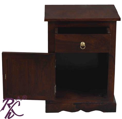 Solid Wood Wooden Blocks Design Bed Side Table - RAJ HANDICRAFT