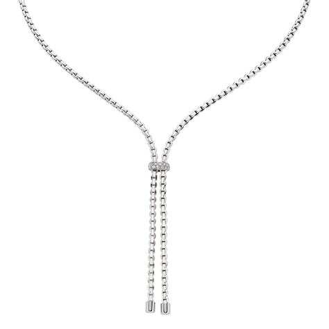 Fope 18ct White Gold Essentials Diamond Lariat Necklace 75501CX_BB_B ...