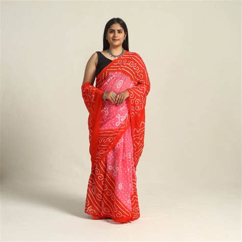 Pure Bandhani Saree - Buy Bandhani Bandhej Print Saree Online | iTokri
