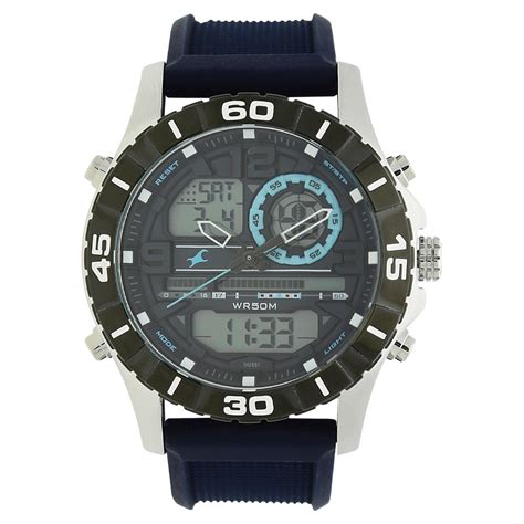 Buy Online Fastrack Quartz Analog Digital Grey Dial Silicone Strap ...