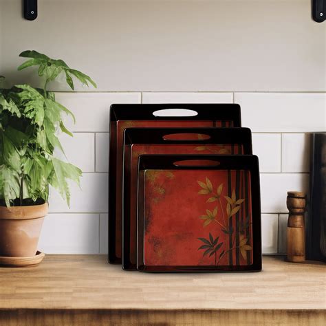 Buy Tray Sets: Wooden & Melamine Tray Set | Comfy Homes