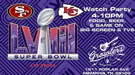 Super Bowl Watch Party at Growlers & The Check In, 1911 Poplar Ave ...