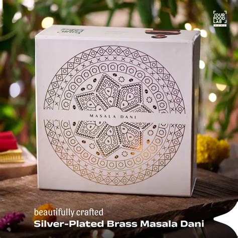 Silver Plated Brass Masala Dani | YFL Home's Silver Plated Brass Masala ...