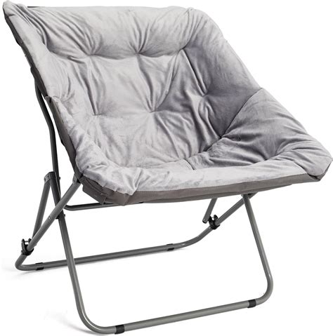FRYLINE Comfy Saucer Chair, Folding Faux Fur Lounge Chair India | Ubuy
