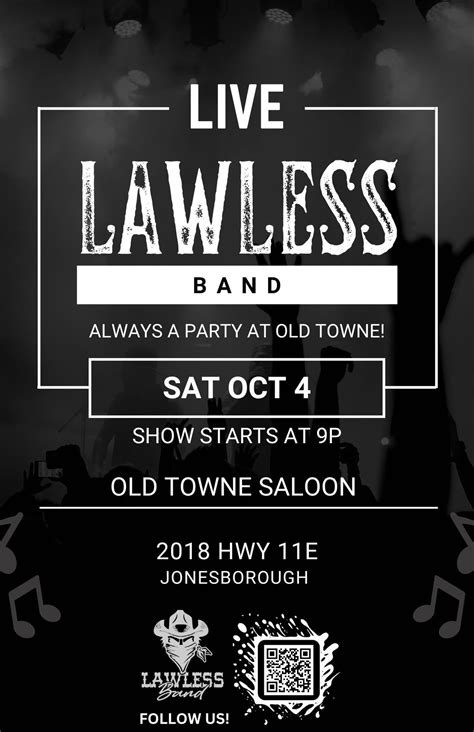 LAWLESS WILL BE ROCKIN YOUR COUNTRY AT THE OLD TOWNE SALOON, Old Towne ...
