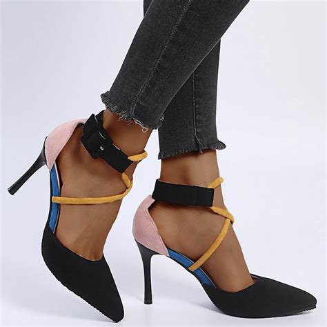 AXXD Women Black Sandals Clearance Under $10 Summer Strappy Sandals ...