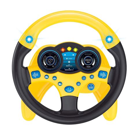 Buy PATPAT Steering Wheel Toy for Kids, Music Driving Simulation Racing ...