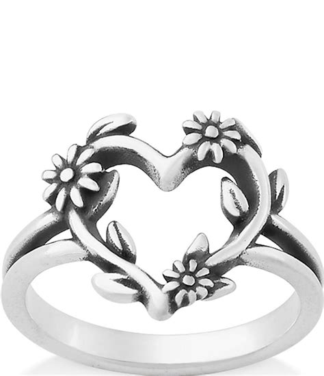 James Avery Sterling Silver Flowering Vines Heart Ring | Dillard's ...