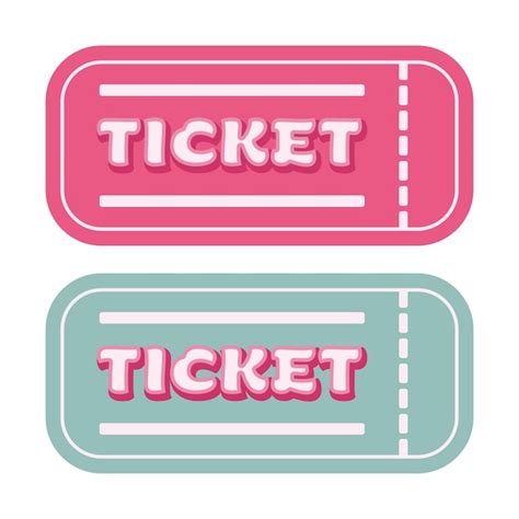 Pink tickets ticket to a festive event ticket for girls vector ...