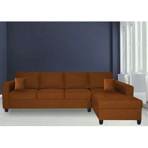 Casaliving Verona 6 Seater RHS L Shape Sofa Set for Living Room (Brown