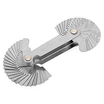 OriGlam - Stainless Steel Metric Thread Measuring Tool - 55 Degree - 60 ...