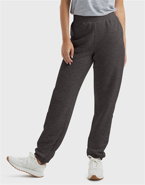 Hanes EcoSmart Women's Fleece Sweatpants with Cinched Cuffs, 30" Slate ...