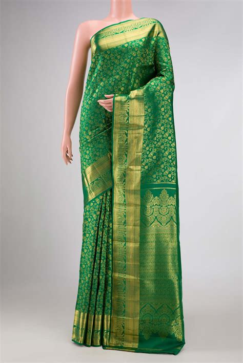 Green Dual Tone Kanchipuram Silk Saree – Nalli Silk Sarees Pvt Ltd