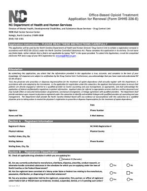Fillable Online Form DHHS 226-E - Application for Renewal. Office-Based ...