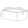 Ikea KUGGIS Box with Lid, White, 26x35x15 cm : Amazon.in: Home & Kitchen