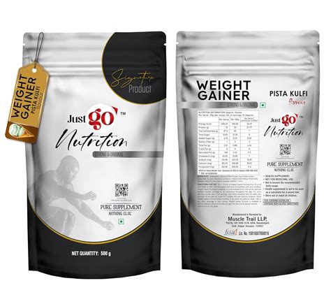 JUST GO NUTRITION Weight gainer powder | 500g (Pista Kulfi) (IMPORTED ...