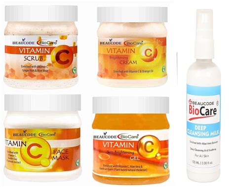 BEAUCODE BioCare Vitamin C Facial Kit 250 ml Each With Deep Cleansing ...