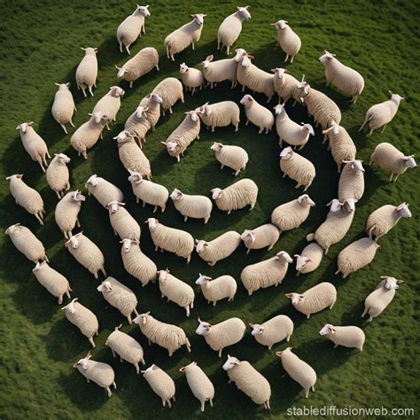 Spiral Flock of Sheep | Stable Diffusion Online