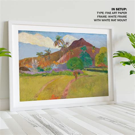 Tahitian Landscape Painting & Wall Art Print by Paul Gauguin - Dessine Art
