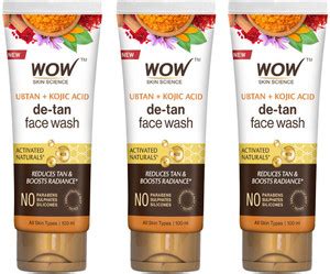 WOW SKIN SCIENCE Ubtan Pack of 3 Face Wash - Price in India, Buy WOW ...