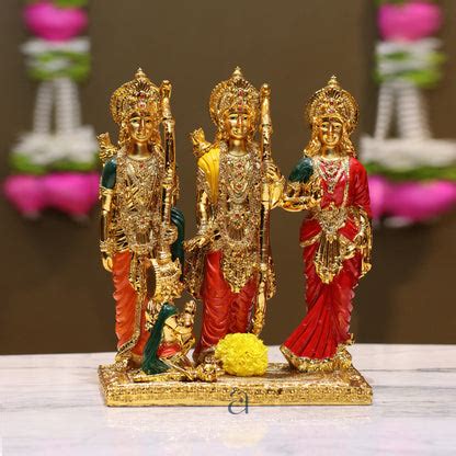 Buy Divine Ram Darbar Idol Lord Ram, Sita, Lakshman & Hanumanji Online ...
