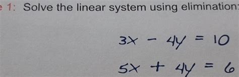 Image result for Linear System Using Elimination