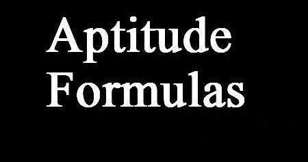 BASIC AND DERIVED APTITUDE FORMULAS | NOTES ADDA