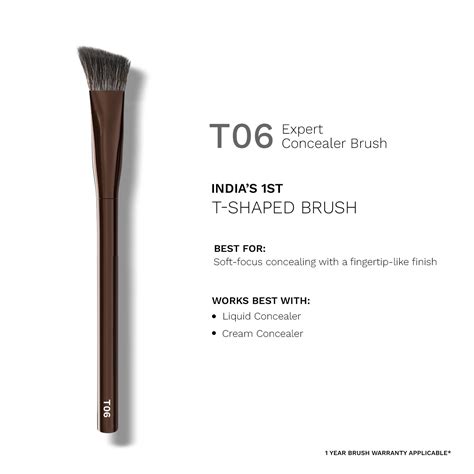 PAC T Series Angled Concealer Brush for Seamless, Full Coverage