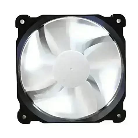 Phanteks 1300 RPM, Black Frame/White Blades 120 mm Case Fan, White LED ...