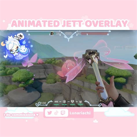 Buy Valorant Jett Twitch Cam Overlay Bunny Sakura Animated Background ...
