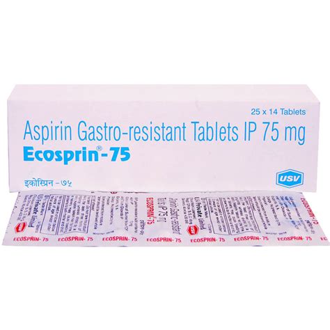 Ecosprin 75 Tablet | Uses, Side Effects, Price | Apollo Pharmacy