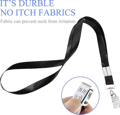 ఐడి కోసం ప్యాక్ బల్క్ బ్లాక్ లన్యార్డ్స్ మెటల్ క్లిప్ ఫ్లాట్ బ్రేక్ అవే ...