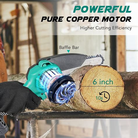 Buy Mini Chainsaw 6-inch, Salati Cordless Electric Chain Saw with 2 ...
