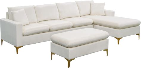 Buy Williamspace Modular Sectional Sofa, Convertible L Shaped Velvet ...