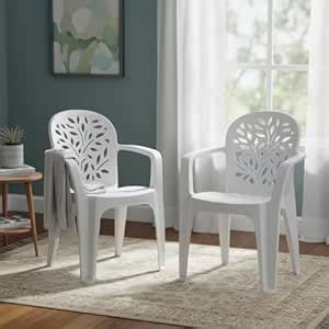 SkyGlamour Supreme Craft Armrest Plastic Chair for Home, Living Room ...