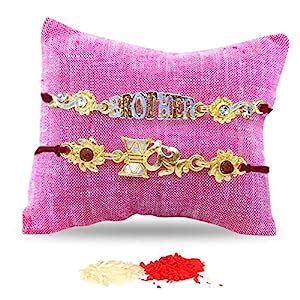TIED RIBBONS Set of 2 Premium Rakhi for Bhaiya with Rakshabandhan ...