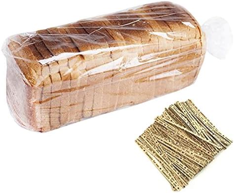 Bread Poly Bags,100 Pack 18x4x8 Inches Bread Loaf Packing Bags with 100 ...