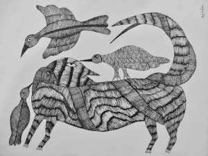 tribes india Natural Colors 11 inch x 13 inch Painting Price in India ...
