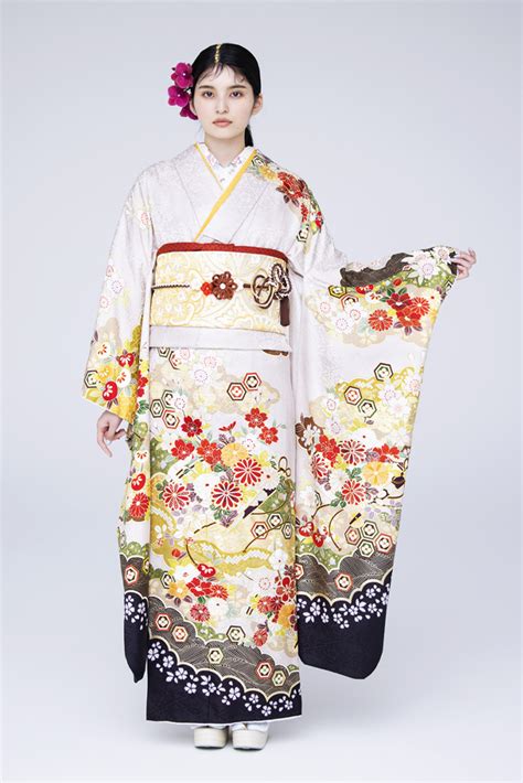 FURISODE MAG A-616 #白茶 #茶色 #Beige #Brown 振袖 | 名古屋・岐阜の成人式ならハタチの振袖 アンジュ