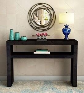 SarCraft Wooden Console Table for Living Room | Side Table with Shelf ...