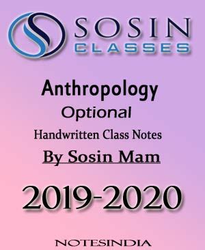 Target Ias Anthropology Handwritten – Class Notes By Sosin Mam 2019-20