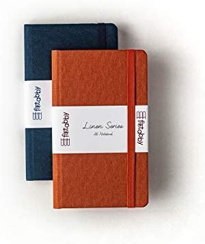 Kitabby – Linen Series – A6 Size – Hard Bound Pocket Notebook with ...