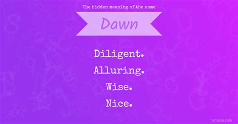 Dawn Name