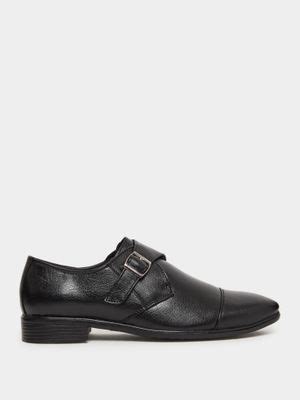 Buy Styli Men Black Buckle-Detailed Monk Straps - Black (UK 6) Online