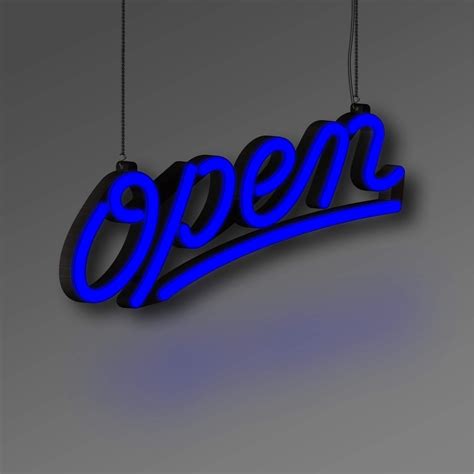 Buy ENTECH Signs & Displays Open Script Blue | LED neon | Perfect for ...