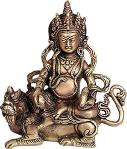 Buy Exotic India Kubera on Lion - Brass Statue Online at Low Prices in ...