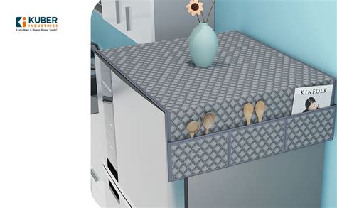 Kuber Industries Jute Fridge Cover Top Single door with 6 Utility Side ...